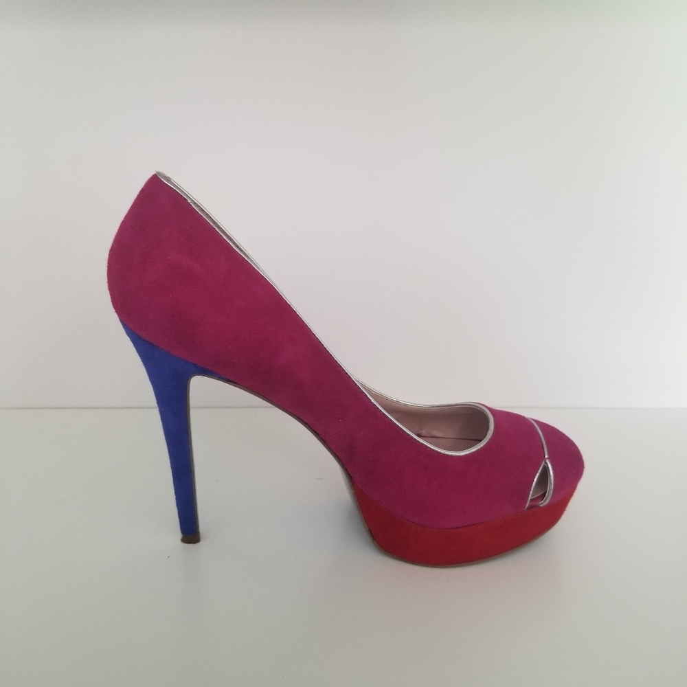 Colorblock Platform Pumps - Picture 4 of 11